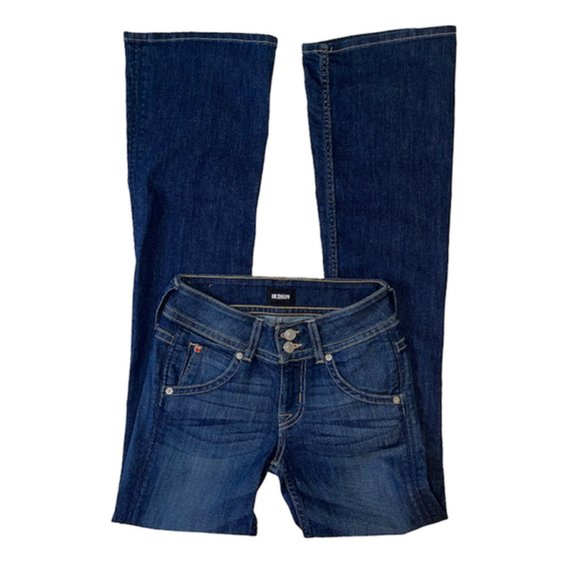 Hudson Mid Rise Signature Blue Denim Boot Cut Jeans Size 24 - Picture 5 of 16